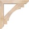 Ekena Millwork Merced Slat Smooth Bracket w/ Offset Brace, Douglas Fir, 5 1/2"W x 28"D x 28"H BKT0604X28X28MRC06SDF - alternate 2
